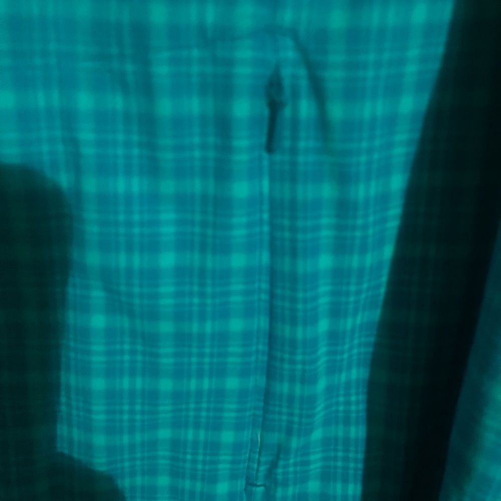 Duluth Trading‎ Co Teal Plaid Blouse - Picture 3 of 9